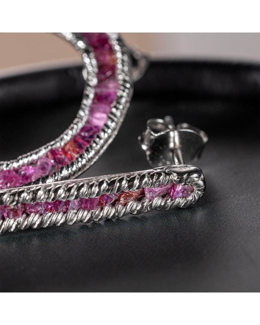 German Kabirski Purple Medea Asymmetric Earrings