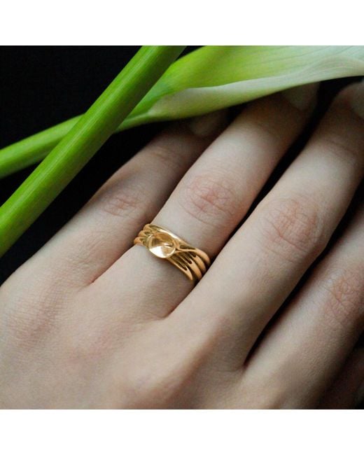Agora Jewellery Metallic Calla Ring