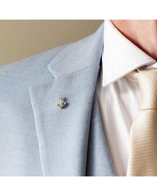 Lee Renee Metallic Anchor Lapel Pin for men