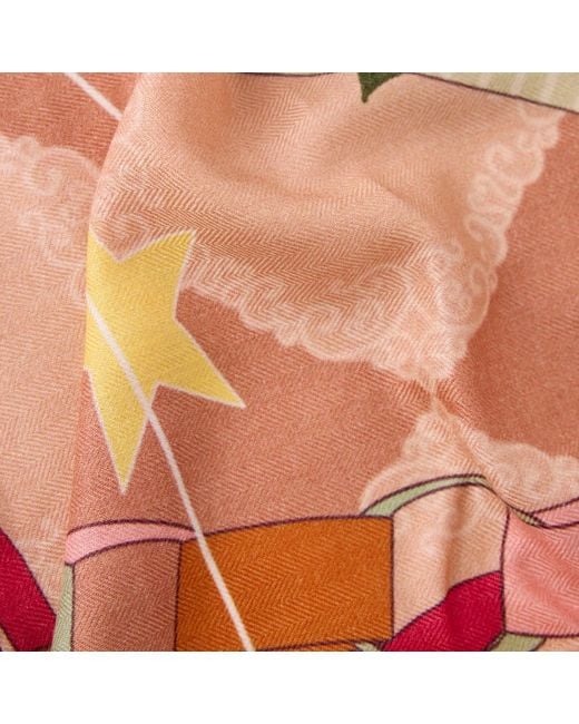 Asyii Pink Gift To Self Silk-Wool Square Scarf