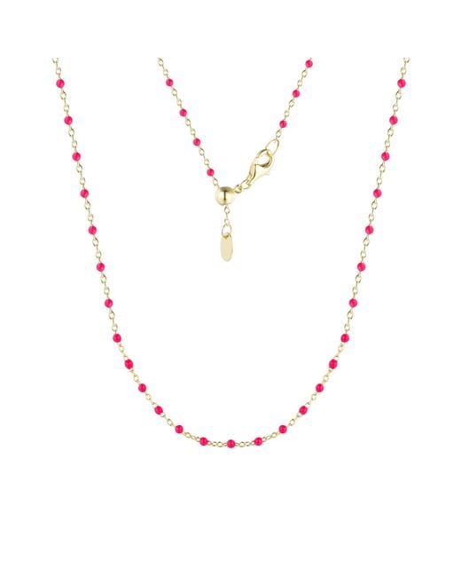 KAMARIA Metallic Enamel Beaded Chain Necklace