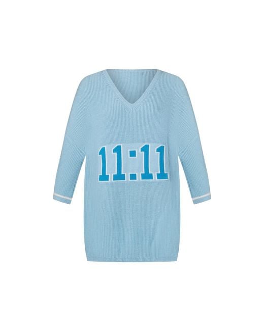 Chuks Collins Blue Eva Oversized Knit Sweater
