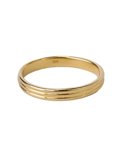 NASI SILVER Metallic Coil Band Ring