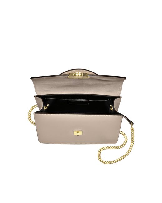 Le Parmentier White Neutrals New Ondina Top Handle Shoulder Bag