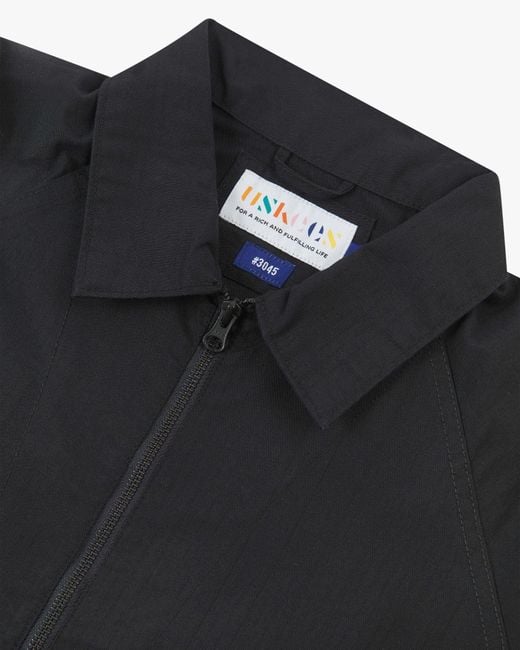 Uskees Black Ripstop Field Jacket for men