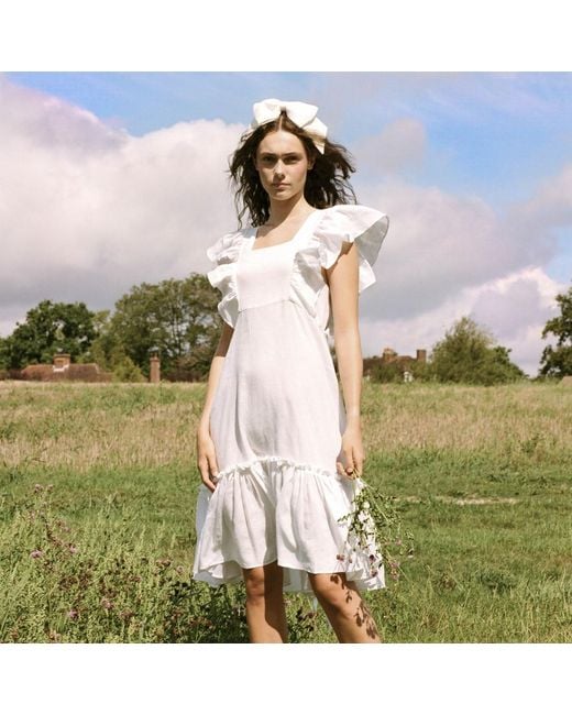 Lisa The Label White La La Lady Peggy Lipton Short Dress