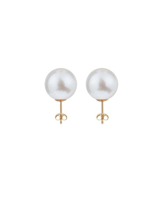 Ora Pearls White Large Pearl Studs Earrings