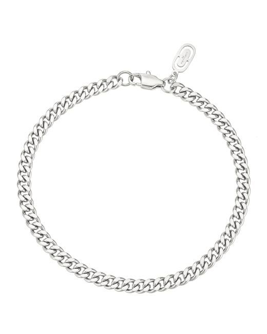 Kennett Watches & Accessories Metallic Kennett Cuban Chain Bracelet Four Mm for men
