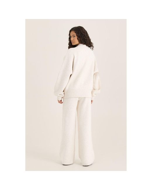 Loom Archives Natural Neutrals Loom Knit Straight Leg Vanilla Trouser