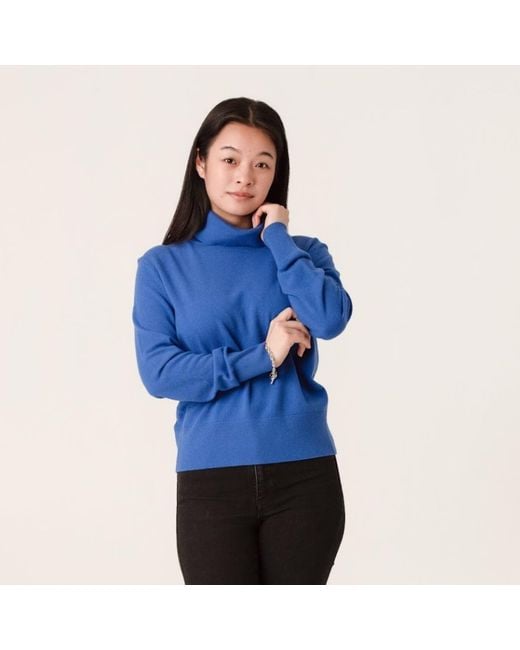 Porridge Knitwear Blue Cashmere Anne Poloneck