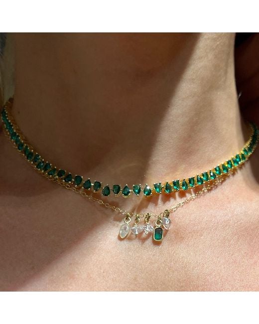 Native Gem Green Duchess Necklace- Emerald