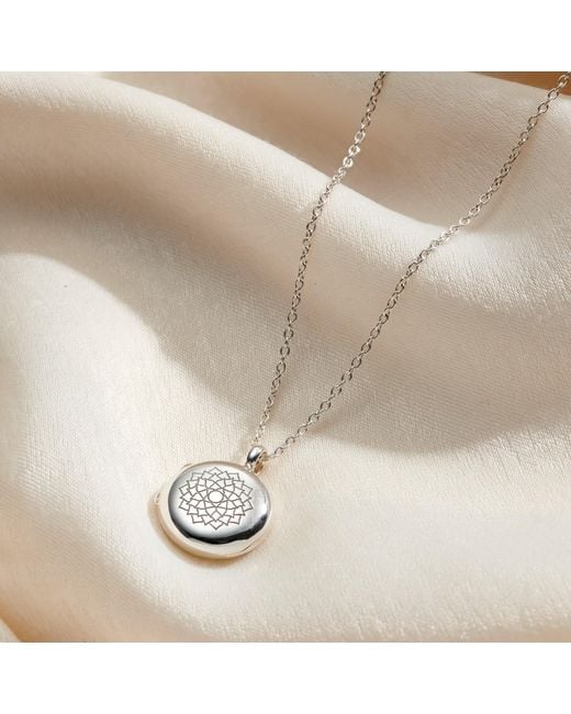 Posh Totty Designs Metallic Sterling Circle Chakra Locket Necklace