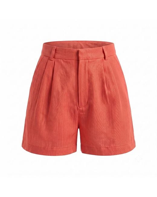Yumi Kim Red Piko Tangerine Linen Short