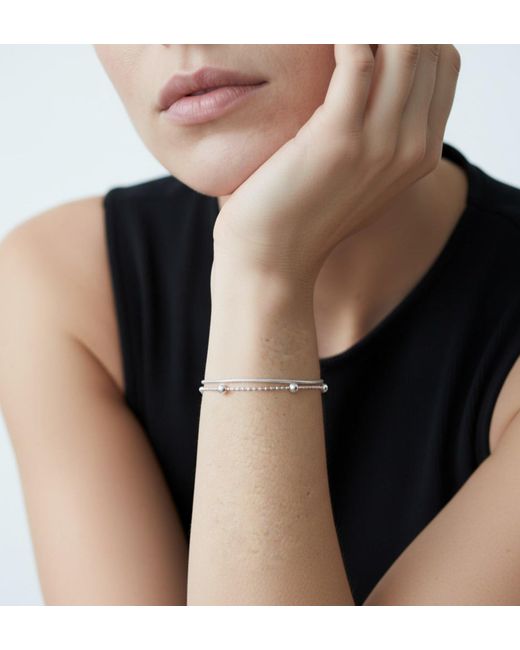 Uchi and Soto Metallic Enso 925 Layered Chain Bracelet
