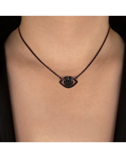 SALLY SKOUFIS White Protection Necklace With Made Cz Diamond Stimulant