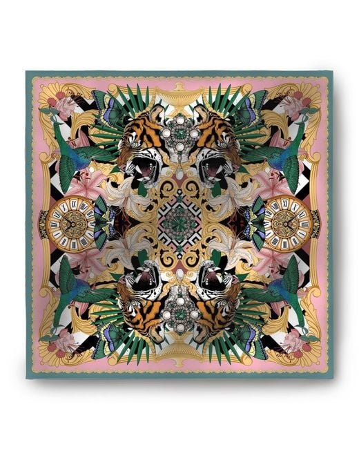 Emily Carter Green The Baroque Tiger Silk Neckerchief