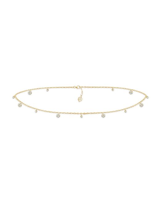 SALLY SKOUFIS Metallic Droplet Waist Chain With Made Diamonds