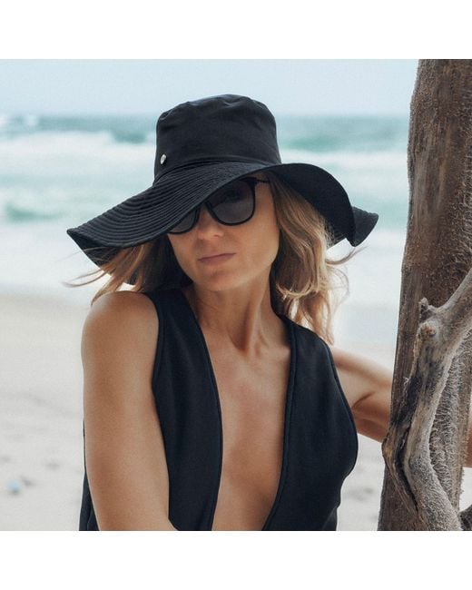 Victoria Slavinskaia Black Wide-Brim Hat