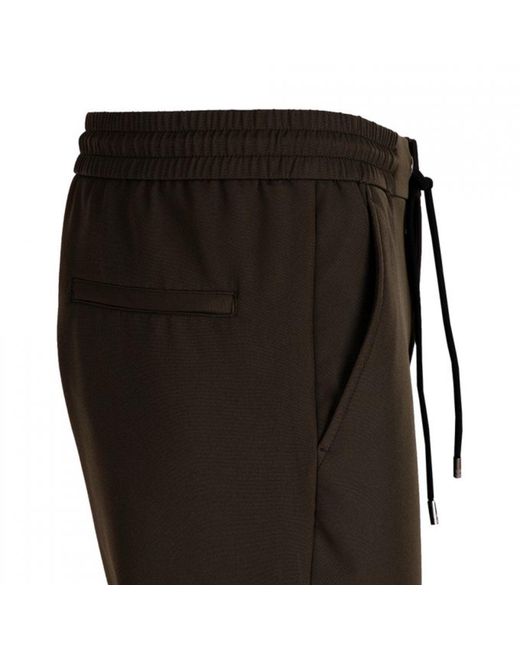 DAVID WEJ Brown Plain Drawstring Trouser – Khaki for men