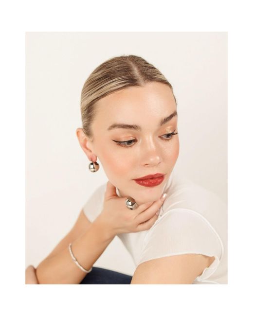 VIEA Metallic Maeve Dome Earrings