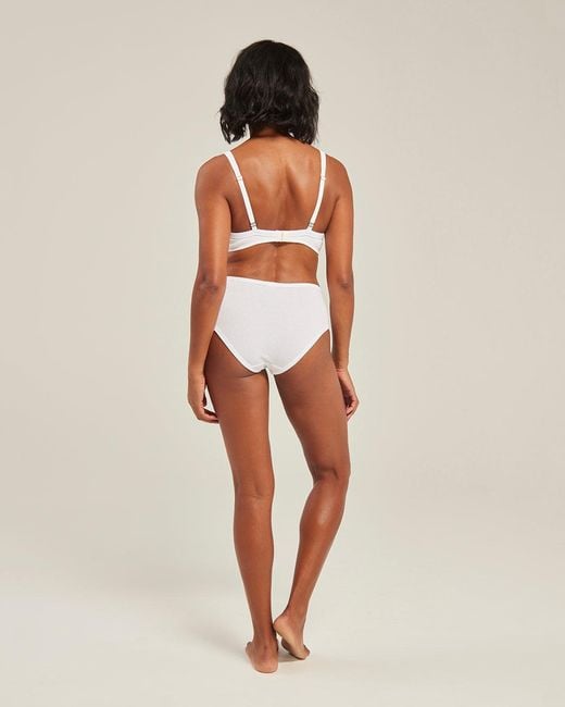 Nudea White The Organic Cotton Midi Brief Three Pack