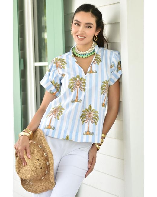 Just Darviny Blue Kristina Top Santa Barbara