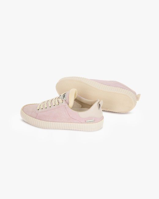 Springa | Unique Vulcanized Sneakers Italian Handmade Pink Wavy Suede Sneakers for men