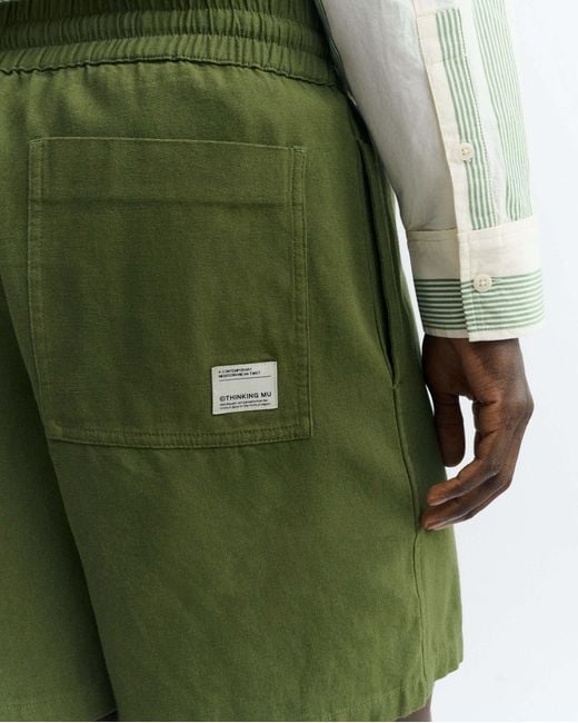 Thinking Mu Green Henry Bermuda Shorts for men
