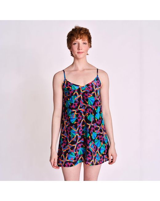 Any Old Iron Blue Skull Short Dress