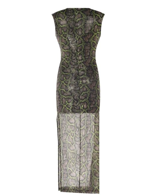 No'design Green Borgia Cut-Out Long Dress
