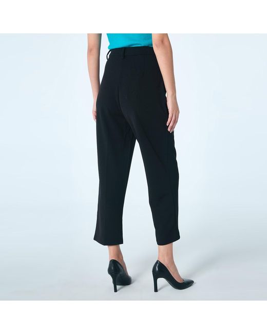 Smart and Joy Black Pleated Tapered Cigarette Pants