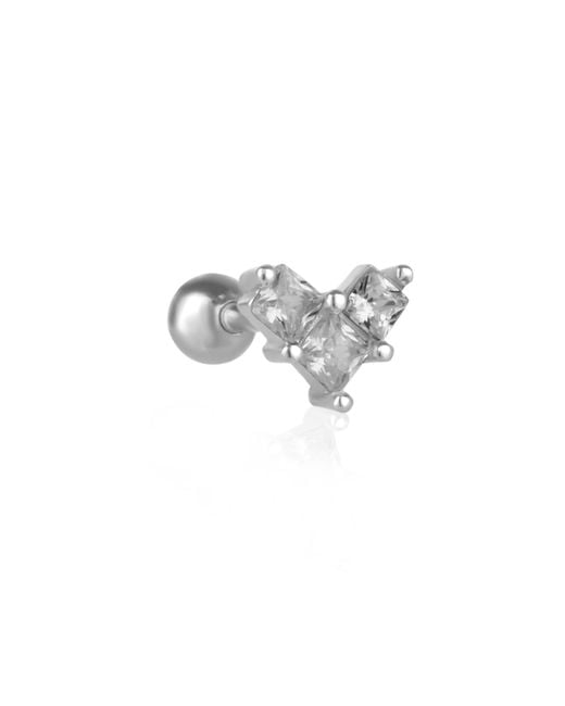 Spero London White Sterling Three Stone Piercing Bead End