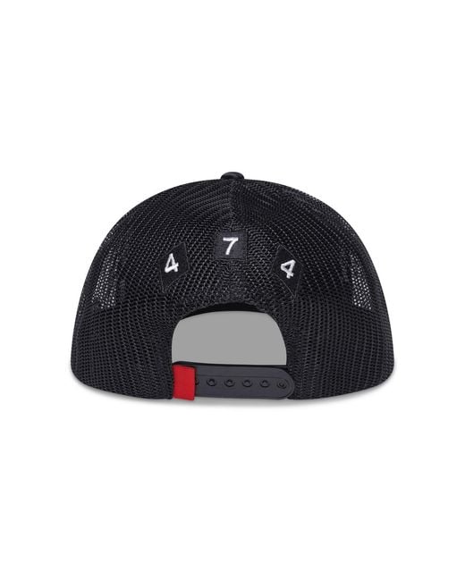 474 co Black 474 3 Bars Trucker Label Hat for men