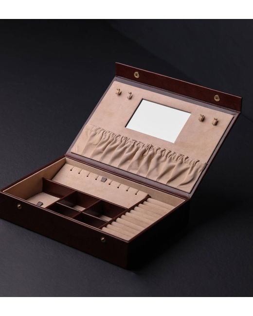 Time Resistance Brown Leather Jewelry Box Accessory Box