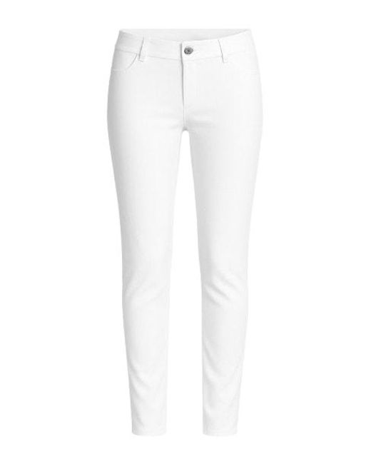 Conquista White Straight Leg Trousers