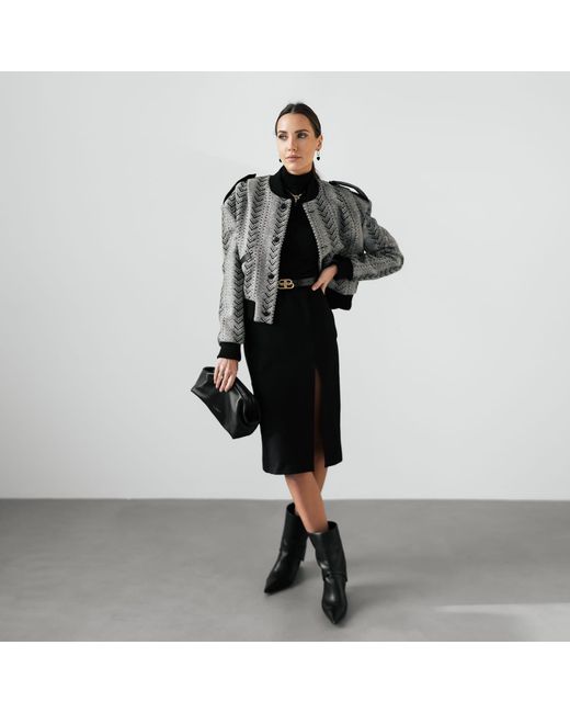 Mandragora Gray Ira Wool Bomber Jacket