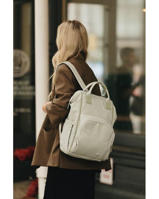 augustnoa Gray Diaper Bag