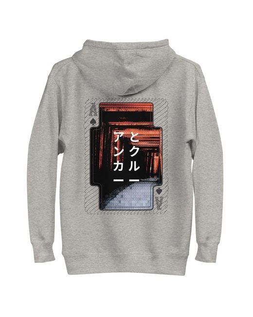 Anchor and Crew Gray Heather Four Japan Gurafiku Cotton Blend Hoodie