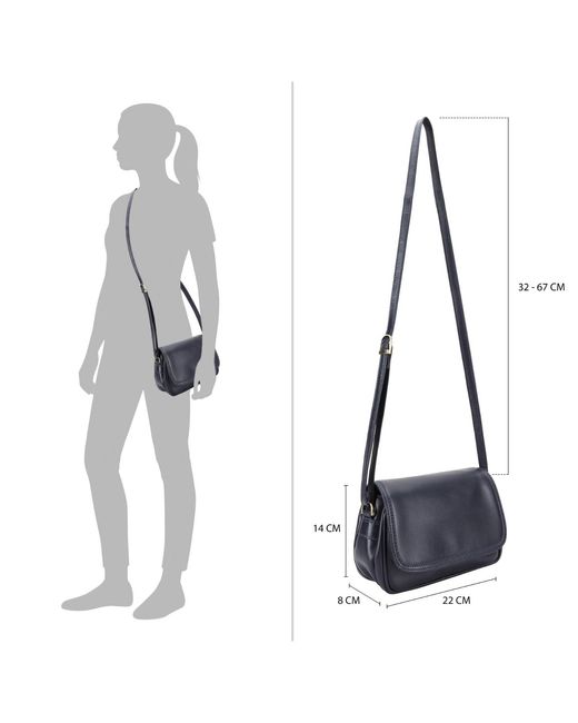 Lloyd Baker Blue Amritsar Leather Crossbody Bag
