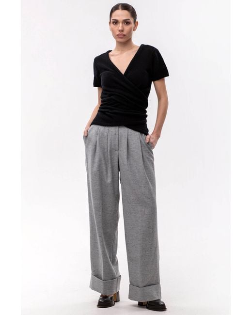 Maison Bogomil Black Soft Knit Wrapped Blouse