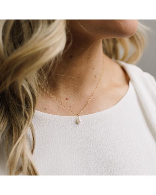 Kiri & Belle Metallic Mini Florence Small Pearl Pendant Sterling Necklace