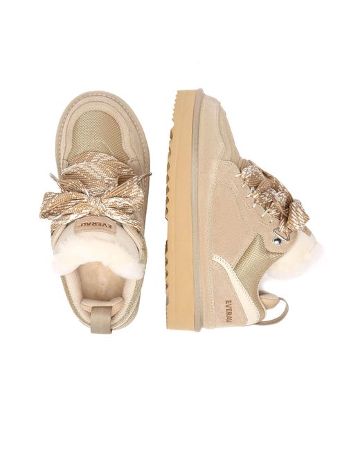 EverAu Australia Natural Neutrals Marbled Lace Up Platform Boots