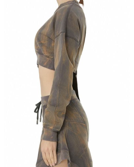 Gao Republic Green Neutrals Sweatshirt Fitted Cut-Out Jersey Acid