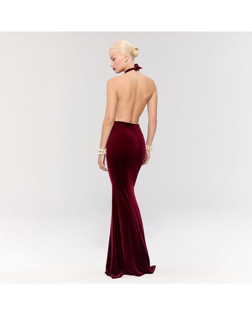 Nur Karaata Red Alhambra Burgundy Gown