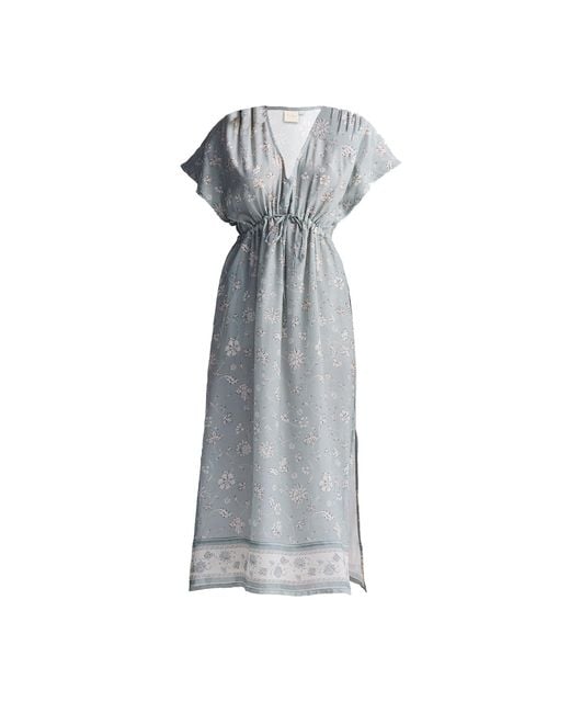 REISTOR Gray Gathered Maxi Dress