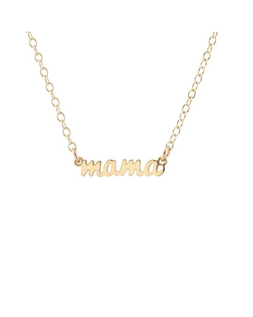 Kris Nations Metallic Mama Charm Necklace Vermeil