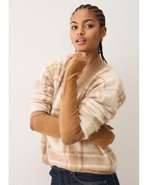 Loop Cashmere Brown Brushed Mitts