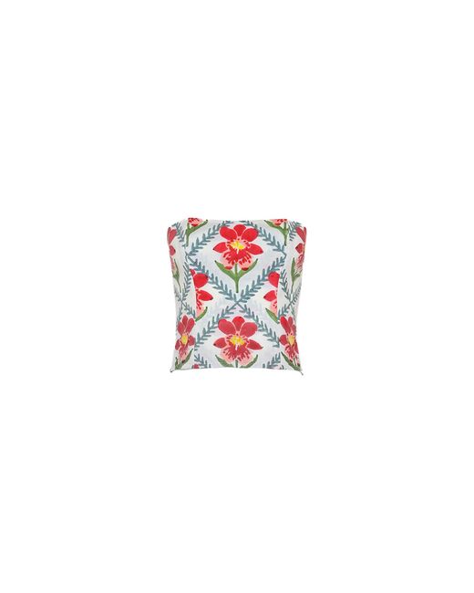 Manuela Cabrales Red Mendelii Block Print Top
