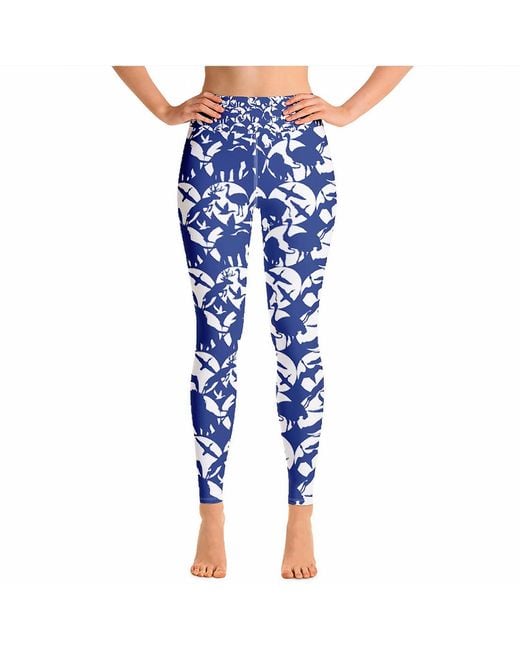 Jessie Zhao New York Blue High Waist Yoga Leggings