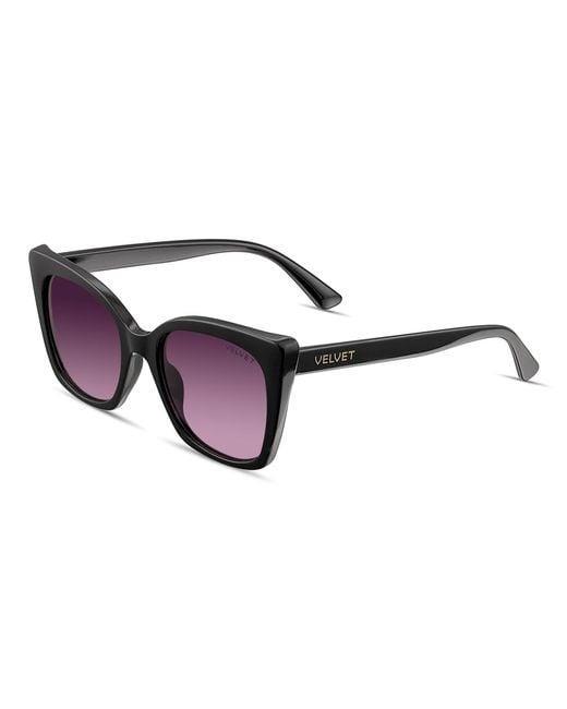 Velvet Eyewear Purple Cat Eye Sunglass